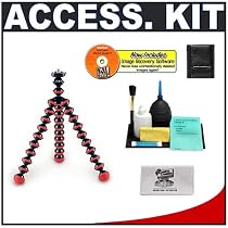 Joby GP1 Gorillapod Flexible Tripod (Red) + Cameta Accessory Kit for Digital Point and Shoot Cameras