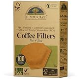 If You Care Unbleached Coffee Filters, #4 cone, 100 count.