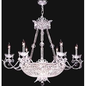 Princess Six Light Crystal Chandelier by James R. Moder by Unknown
