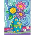 Paint By Number Kit 9 Inch X12 Inch -Funky Flowers