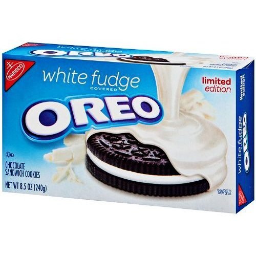 Oreo White Fudge Covered Chocolate Sandwich Cookies, 8.5 Ounce Boxes (Pack of 6)Oreo White Fudge Covered