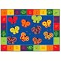 Carpets for Kids 123 ABC Butterfly Fun Rug, Rectangle, 3'10" x 5'5"