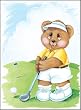 Sports Bear Golf Star - Childrens Wall Art, Kids Wall Art, Nursery Wall Art