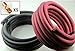 Crimp Supply Ultra-Flexible Car Battery/Welding Cable - 4/0 Gauge, (10 Feet Red/10 Feet Black) - and 5 Copper Lugs