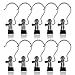 Qishi Set of 10 Portable Laundry Hook Hanging Clothes Pins Hook Hanging Clothes Pins Stainless Steel Travel Home Clothing Boot Hanger Hold Clips