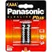 Panasonic Alkaline Plus AM-4PA - Battery 2 x AAA alkaline