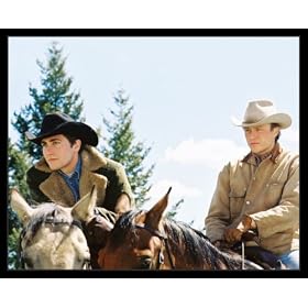 Brokeback Mountain (Jake & Heath on Horses) Glossy White Wood-Mounted Photograph - Movie - 8" X 10"