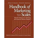 Handbook of Marketing Scales: Multi-Item Measures for Marketing and Consumer Behavior Research (Association for Consumer Research)