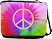 Pink Peace Logo on Color Messenger Bag – Book Bag – Reporter Bag – Unisex – Ideal Gift for all occassions!