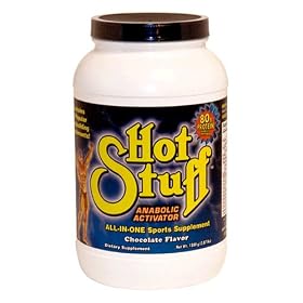 Hot Stuff All-In-One Sports Supplement, Chocolate, 3.22-Pound Plastic Jar