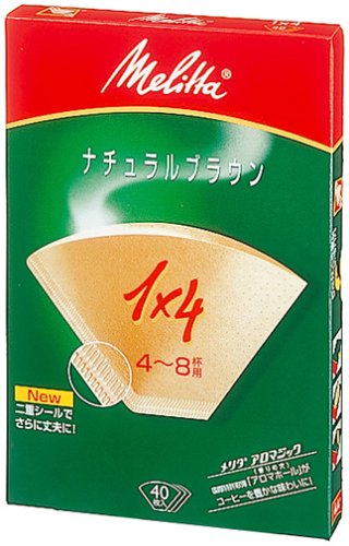 Melitta フィルターペーパー アロマジック ナチュラルブラウン 1×4 「10パックセット」