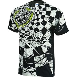 Fly Racing Chex Men's Short-Sleeve Sportswear Shirt - Black