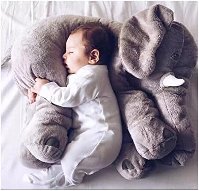 Topme Baby Kids Long Nose Elephant Doll Soft Plush Stuff Toys Lumbar Cushion Pillow Grey 33cm/13"