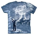 The Mountain Evolution Wolf Storm Native American Men's T-shirt
