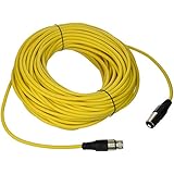 SEISMIC AUDIO - SAXLX-100 - 100' Yellow XLR Male to XLR Female Microphone Cable - Balanced - 100 Foot Patch Cord