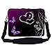 17 inch Butterfly Heart Design Laptop Sleeve Bag Carrying Case with Hidden Handle & Adjustable Shoulder Strap