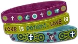 Bracelet-Stretch Bangle-Love (Set Of 3)