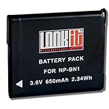 LOOKit ® Markenakku NP-BN1 - 650mAh passend zu: Sony DSC- WX220 / Sony Cyber-shot DSC-WX220 / Sony DSC-W830 / Sony DSC- W810 / Sony DSC QX10 / Sony DSC - QX100 / DSC-WX200 / DSC-W730 / DSC-W710 / DSC-TF1 / DSC-WX80 / DSC-WX60 / DSC W610 / W620 / W630 / W650 / W670 / W320 / W350 / W290 / W180 / W510 / W530 / W550 / W560 / W570 / W580 / HX20V / WX100 / DSC-TX20 / DSC-WX150