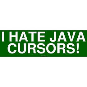 I HATE JAVA CURSORS! MINIATURE Sticker