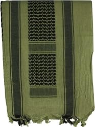 Shemagh Tactical Desert Keffiyeh Military Scarf, Olive Drab 42 x 42