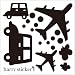 【ウォールステッカー】【harry sticker vehicle (乗り物)】転写式 hst-45-0004 サイズ:45cm×45cm ブラック