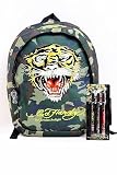 Ed Hardy Grey Camo Tiger Backpack