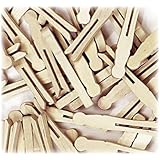 Chenille Kraft Natural Flat-Slotted Clothespins (CKC368501)