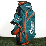 NFL Miami Dolphins Aqua-Coral Fairway Stand Golf Bag