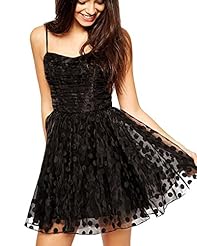 Organza Dots Print Backless Tunic 