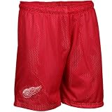 NHL Detroit Red Wings Red Team Applique Mesh Shorts (Small)