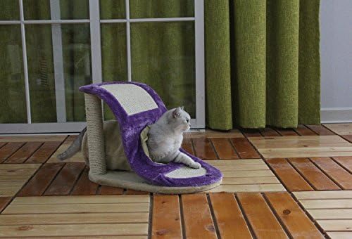 Petown Cat Tree with Tunnel, Pet Furniture, Beige