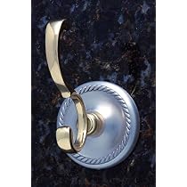 JVJ Hardware Accessories 25608 Roped Series Split Finish Deco Robe Hook Satin Nickel Brass Satin Nickel C S Satin Nickel