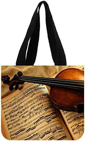 Musical Instruments Violin Music Book Custom Tote Bag(2 sides)