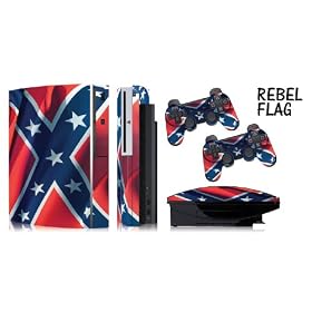 Protective skins for Playstation 3 System Console, PS3 Controller skin included - REBEL