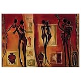African Art Beautiful HUGE LAMINATED Art POSTER
