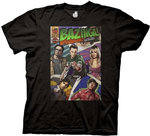 Big Bang Theory Bazinga Comic Book Cover Men’s T-Shirt,