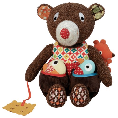 Woodours Baby Activity Rattle and Teether Bear