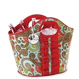Blue Paisley Ruffle Cooler Tote