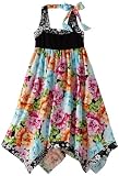Bonnie Jean Girls 7-16 Hanky Hem Floral Print Sundress