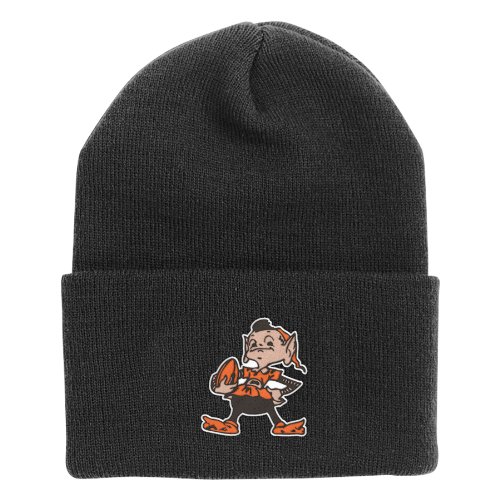 NFL Men's End Zone Cuffed Knit Hat - K010Z (Cleveland Browns, One Size Fits All)