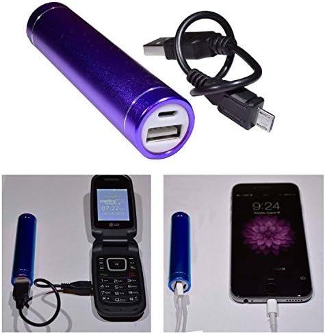 LipsPower External Power Bank Battery Pack + Charging Cable for Nokia Lumia 620, 630, 635, 640, 710, 735, 810, 820, 822, 830, 900, 920, 925, 928, 929, 930, Elvis 1020, X2, 808, 1320, 1520 (Blue)