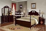 4pc Queen Size Bedroom Set in Dark Cherry Finish