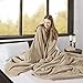Beautyrest Heated Blanket, Electric Blanket, Soft, Warm, Reversible Plush - Sherpa Heating Blanket with 20 Heat Settings, 1-10 hrs Timer Auto Shut Off, Machine Washable, Queen (90 inx84 in), Tan