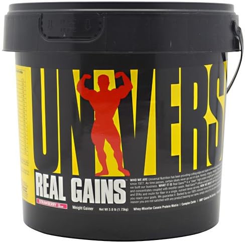 Universal Nutrition, Real Gains, 3.8 Lbs., Chocolate Ice Cream (Strawberry Ice Cream)
