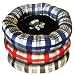 Plaid Donut Cat or Dog Pet Bed, Pillow Couch 113916BL (Colors may vary)