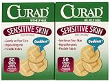 CURAD Sensitive Skin Strips Spots, 50 Count 4pack