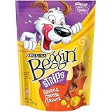 Beggin' Strips Dog Treats, Bacon & Cheese, 6oz Pouch, Pack of 6