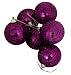 Pack of 6 Purple Mirrored Glass Disco Ball Christmas Ornaments 2.5" (60mm)