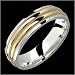 Bianca - Elegant Two Tone Comfort Fit Wedding Band for Him & Her! Custom Made! Choose your Size.