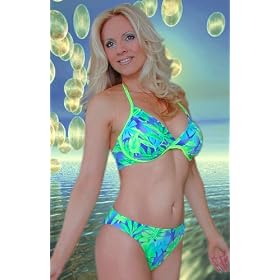 Buy Aqua Palms Print Ladies Full Coverage Swimsuit Bra Top by Jax Couture Swimwear by Jackie's Boutique